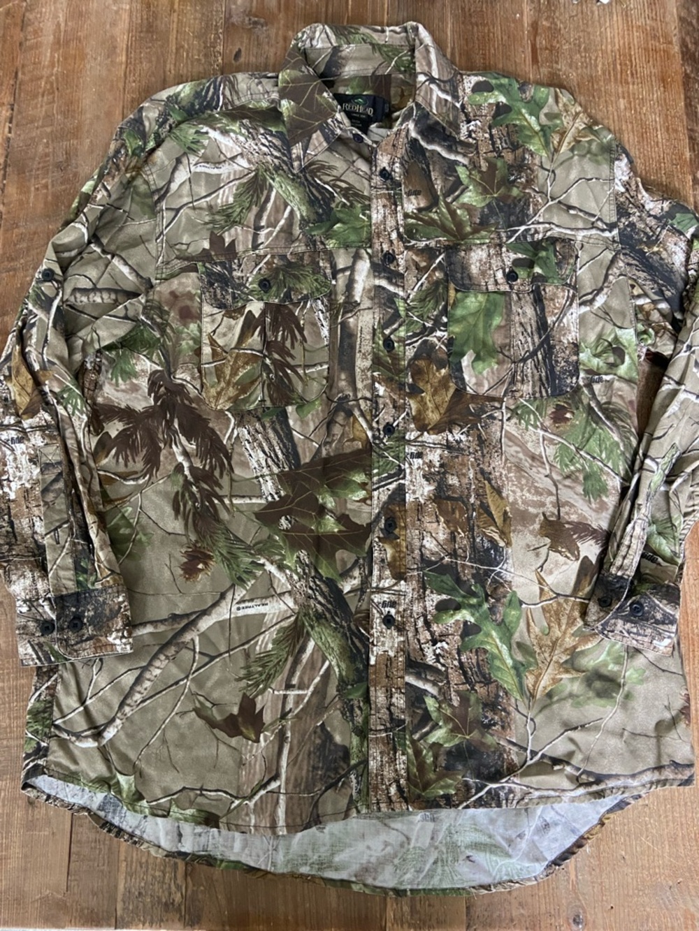 REDHEAD X REALTREE APG HUNTING SHIRT CAMO BUTTON-DOWN TOP XL - Picture 7 of 10